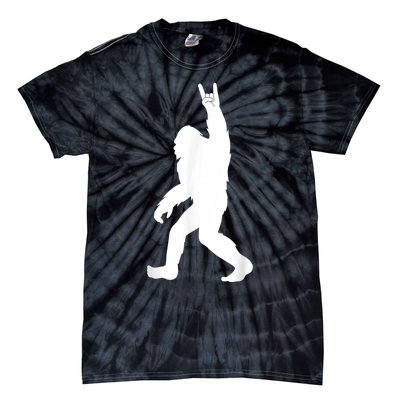 Retro Bigfoot , Funny Rock And Roll Bigfoot Tie-Dye T-Shirt