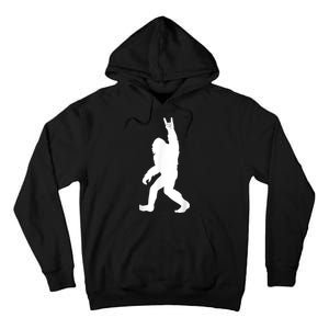 Retro Bigfoot , Funny Rock And Roll Bigfoot Tall Hoodie