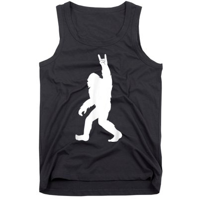 Retro Bigfoot , Funny Rock And Roll Bigfoot Tank Top