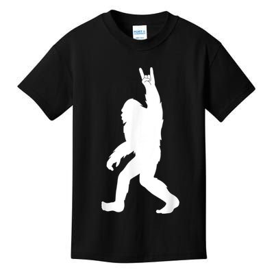 Retro Bigfoot , Funny Rock And Roll Bigfoot Kids T-Shirt