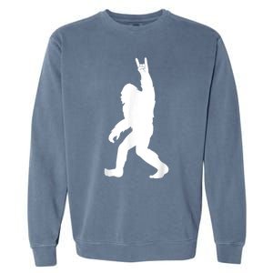 Retro Bigfoot , Funny Rock And Roll Bigfoot Garment-Dyed Sweatshirt