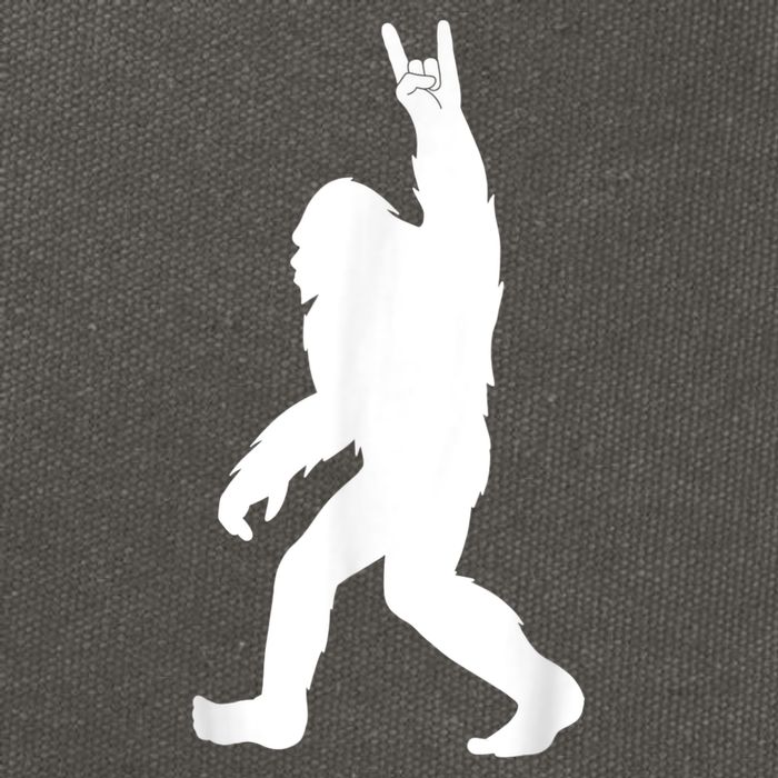 Retro Bigfoot , Funny Rock And Roll Bigfoot Cotton Canvas Backpack