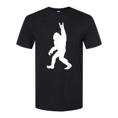 Retro Bigfoot , Funny Rock And Roll Bigfoot Softstyle CVC T-Shirt