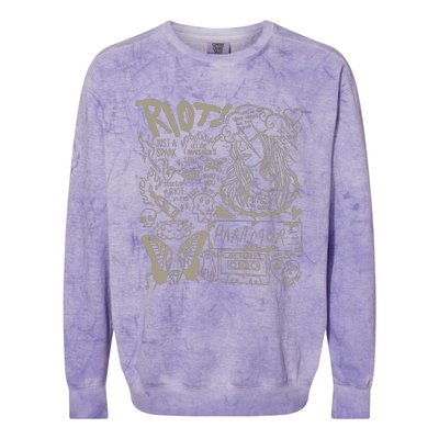 Rock Band Fan Gift Colorblast Crewneck Sweatshirt