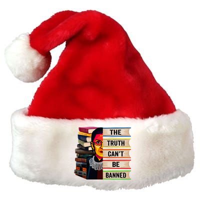 Rbg Book Feminist Read Banned Books Girl Bookworm Premium Christmas Santa Hat