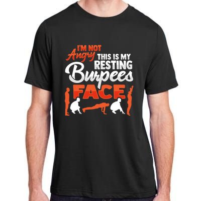 Resting Burpees Face Design Erobic Workout Meaningful Gift Adult ChromaSoft Performance T-Shirt