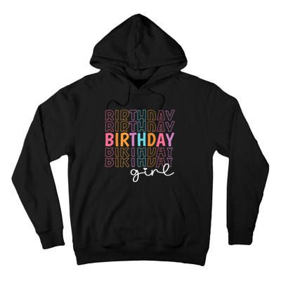 Retro Birthday for Girl Party Tee for Princess Girl Birthday Tall Hoodie