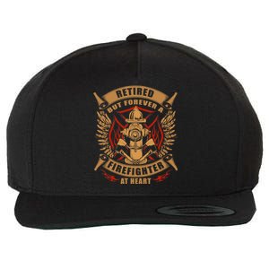 Retired But Forever Firefighter At Heart Retirement Wool Snapback Cap