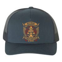 Retired But Forever Firefighter At Heart Retirement Yupoong Adult 5-Panel Trucker Hat