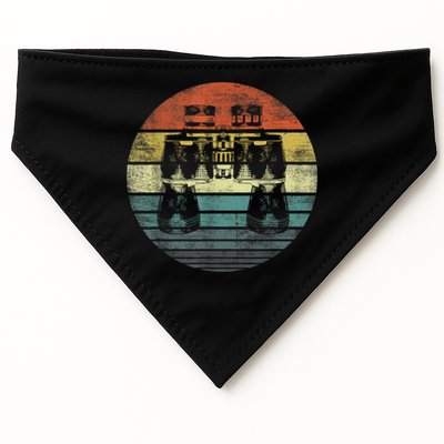 Retro Binoculars Funny Birdwatching Birding Birder USA-Made Doggie Bandana
