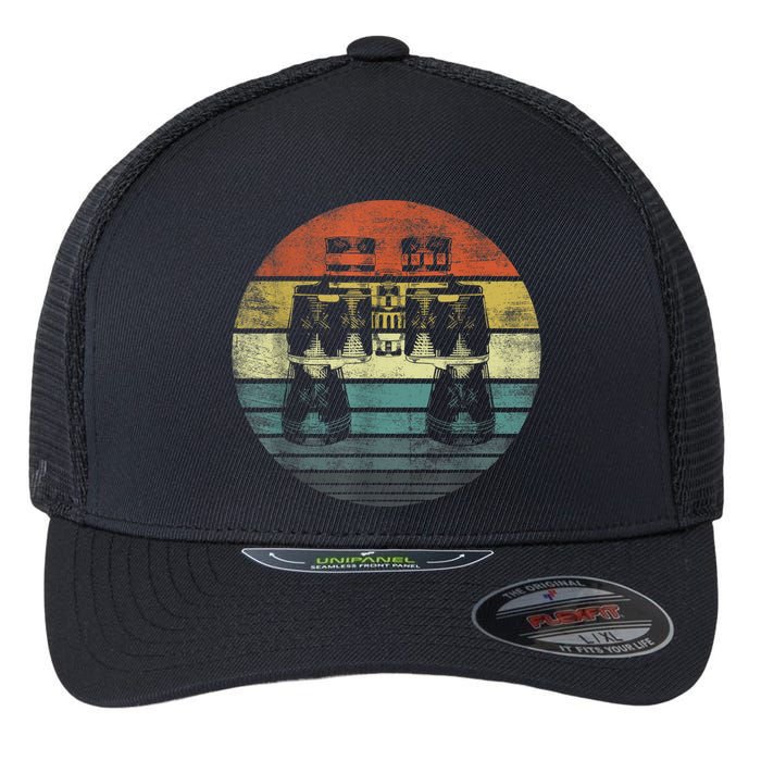 Retro Binoculars Funny Birdwatching Birding Birder Flexfit Unipanel Trucker Cap