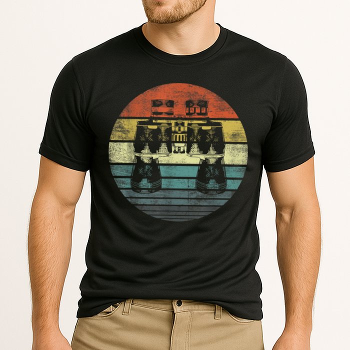 Retro Binoculars Funny Birdwatching Birding Birder Performance Shirt