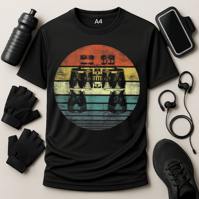 Retro Binoculars Funny Birdwatching Birding Birder Performance Shirt