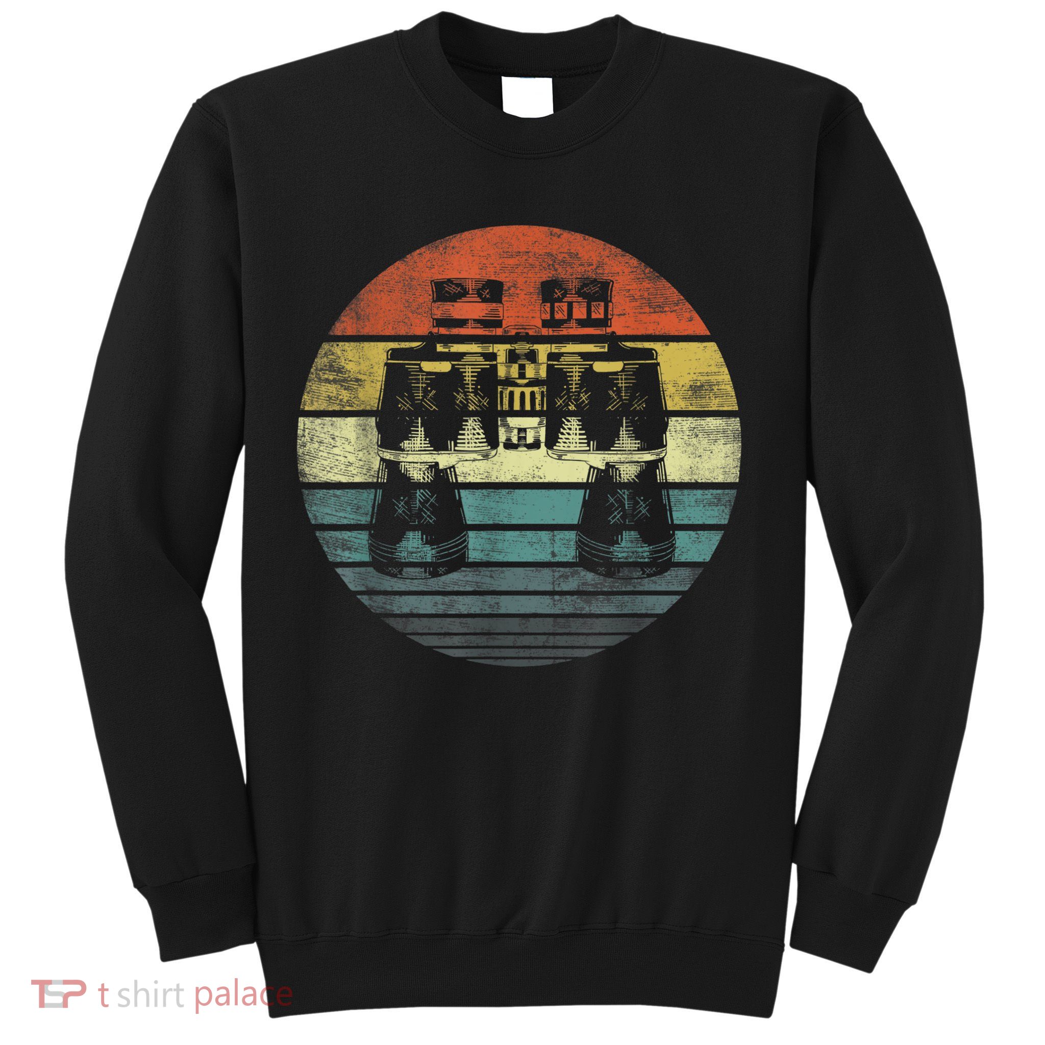 Retro Binoculars Funny Birdwatching Birding Birder Sweatshirt