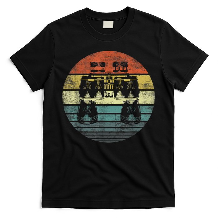 Retro Binoculars Funny Birdwatching Birding Birder T-Shirt