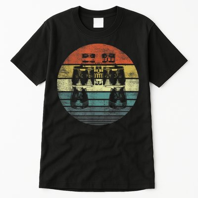 Retro Binoculars Funny Birdwatching Birding Birder Tall T-Shirt