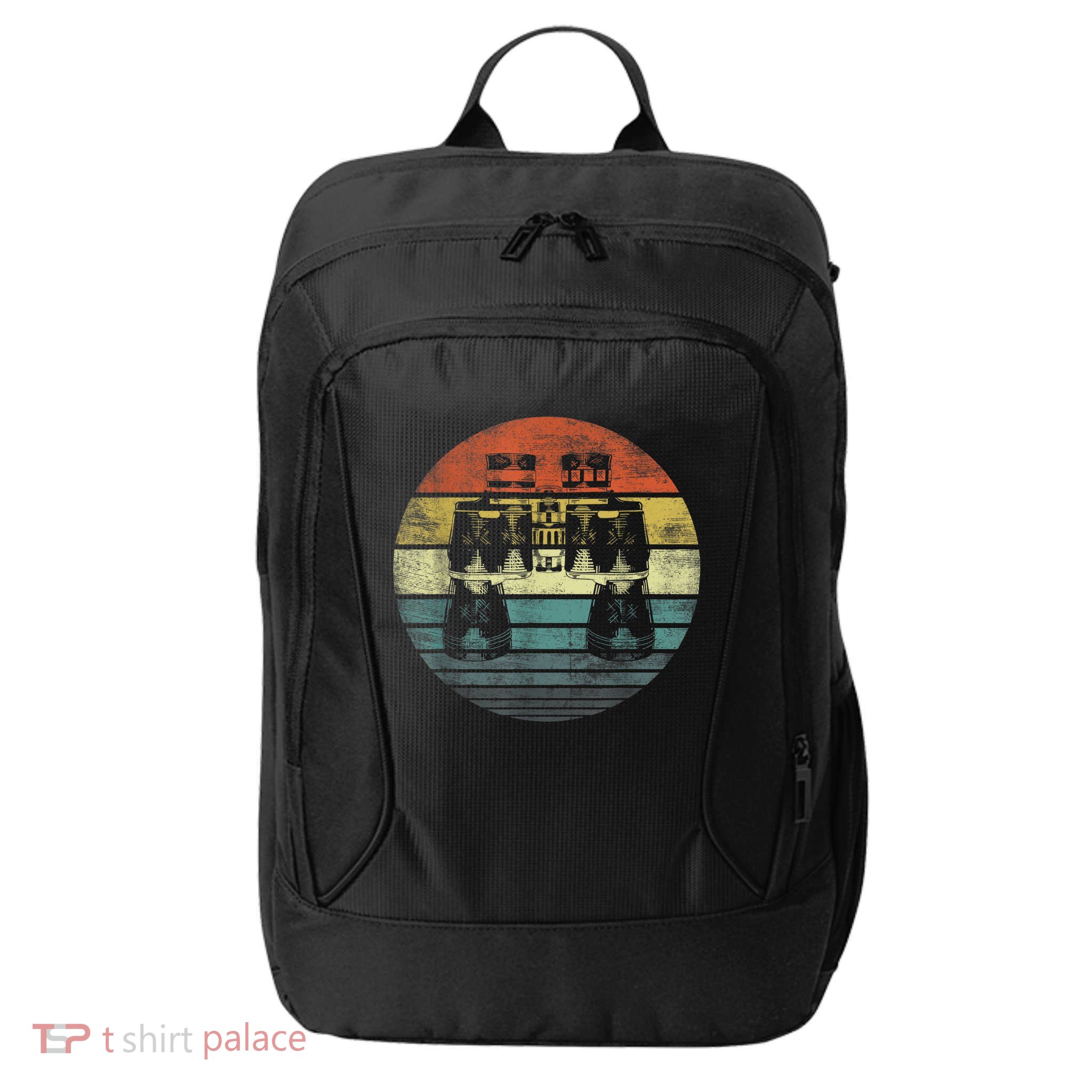 Retro Binoculars Funny Birdwatching Birding Birder City Backpack