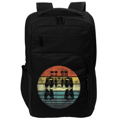 Retro Binoculars Funny Birdwatching Birding Birder Impact Tech Backpack