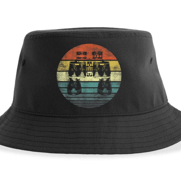 Retro Binoculars Funny Birdwatching Birding Birder Sustainable Bucket Hat
