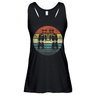 Retro Binoculars Funny Birdwatching Birding Birder Ladies Essential Flowy Tank