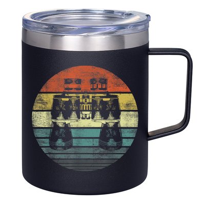 Retro Binoculars Funny Birdwatching Birding Birder 12oz Stainless Steel Coffee Mug