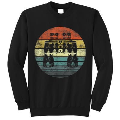 Retro Binoculars Funny Birdwatching Birding Birder Tall Sweatshirt
