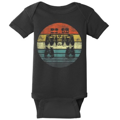 Retro Binoculars Funny Birdwatching Birding Birder Baby Bodysuit