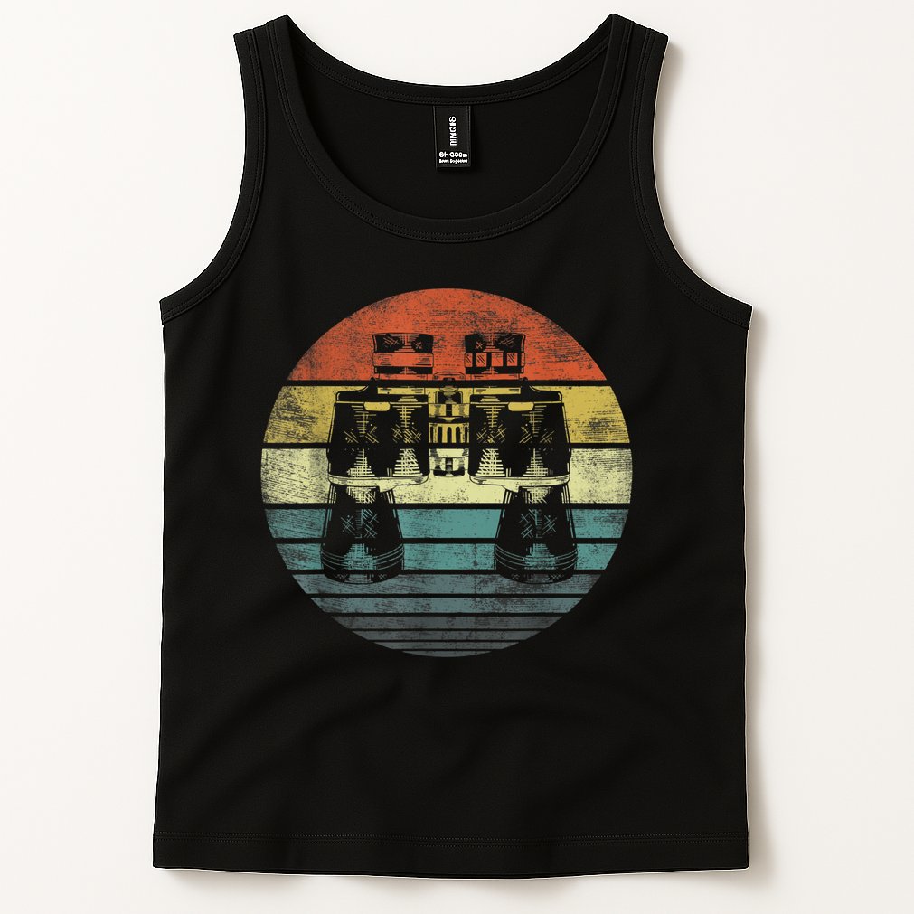 Retro Binoculars Funny Birdwatching Birding Birder Tank Top