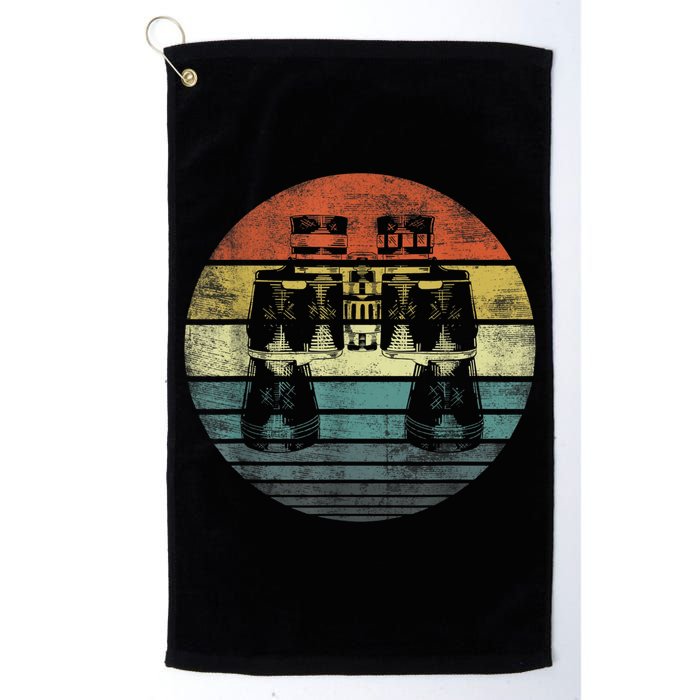Retro Binoculars Funny Birdwatching Birding Birder Golf Towel