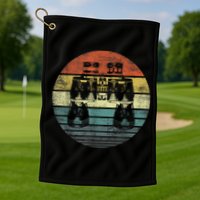 Retro Binoculars Funny Birdwatching Birding Birder Golf Towel
