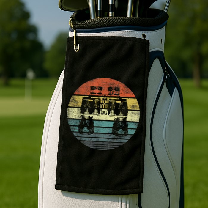 Retro Binoculars Funny Birdwatching Birding Birder Golf Towel