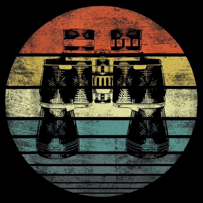 Retro Binoculars Funny Birdwatching Birding Birder Crop Top
