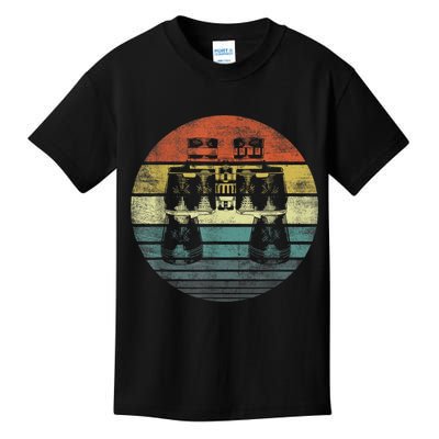 Retro Binoculars Funny Birdwatching Birding Birder Kids T-Shirt