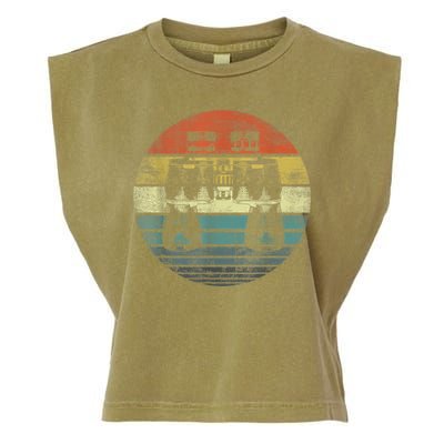 Retro Binoculars Funny Birdwatching Birding Birder Garment-Dyed Women's Muscle Tee