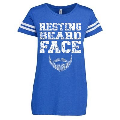 Resting Beard Face Beard Lover Bearded Guy Mustache Enza Ladies Jersey Football T-Shirt