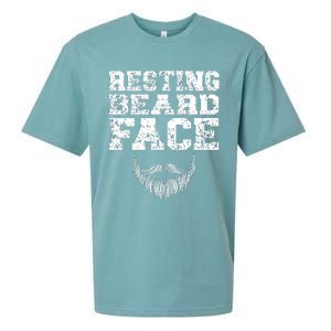 Resting Beard Face Beard Lover Bearded Guy Mustache Sueded Cloud Jersey T-Shirt