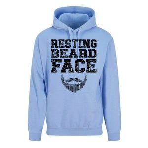 Resting Beard Face Beard Lover Bearded Guy Mustache Unisex Surf Hoodie