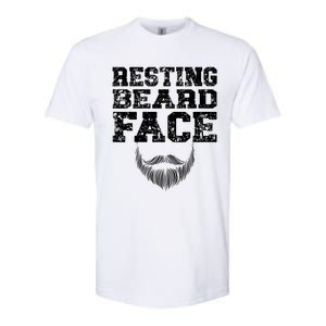 Resting Beard Face Beard Lover Bearded Guy Mustache Softstyle CVC T-Shirt