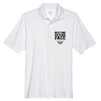 Resting Beard Face Beard Lover Bearded Guy Mustache Men's Origin Performance Pique Polo