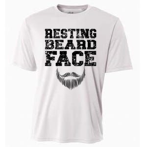 Resting Beard Face Beard Lover Bearded Guy Mustache Cooling Performance Crew T-Shirt