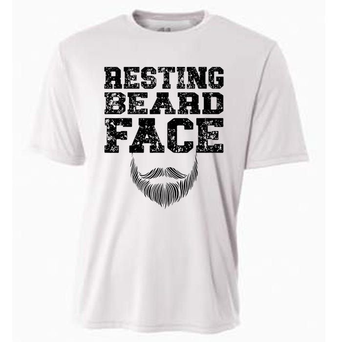 Resting Beard Face Beard Lover Bearded Guy Mustache Cooling Performance Crew T-Shirt