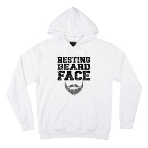 Resting Beard Face Beard Lover Bearded Guy Mustache Hoodie