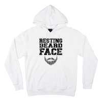 Resting Beard Face Beard Lover Bearded Guy Mustache Hoodie