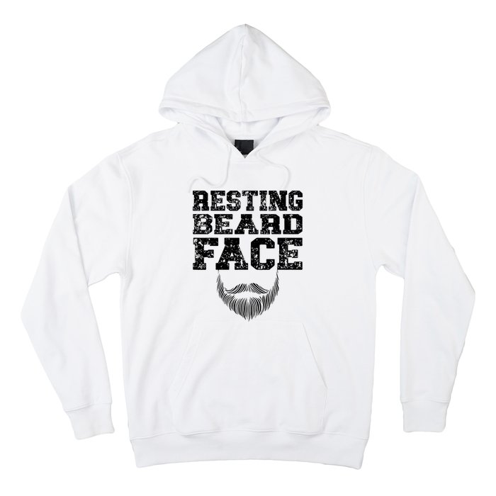 Resting Beard Face Beard Lover Bearded Guy Mustache Hoodie