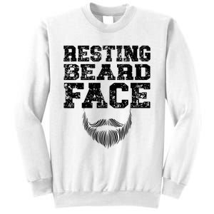 Resting Beard Face Beard Lover Bearded Guy Mustache Sweatshirt