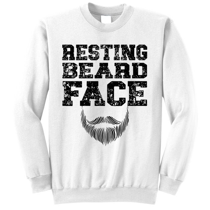 Resting Beard Face Beard Lover Bearded Guy Mustache Sweatshirt