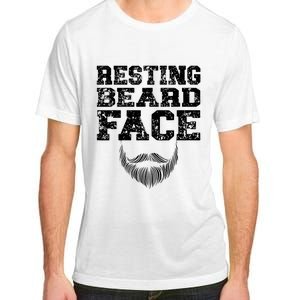 Resting Beard Face Beard Lover Bearded Guy Mustache Adult ChromaSoft Performance T-Shirt