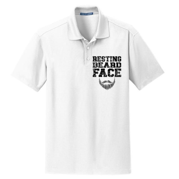 Resting Beard Face Beard Lover Bearded Guy Mustache Dry Zone Grid Polo