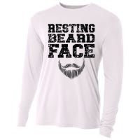 Resting Beard Face Beard Lover Bearded Guy Mustache Cooling Performance Long Sleeve Crew