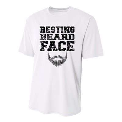 Resting Beard Face Beard Lover Bearded Guy Mustache Youth Performance Sprint T-Shirt